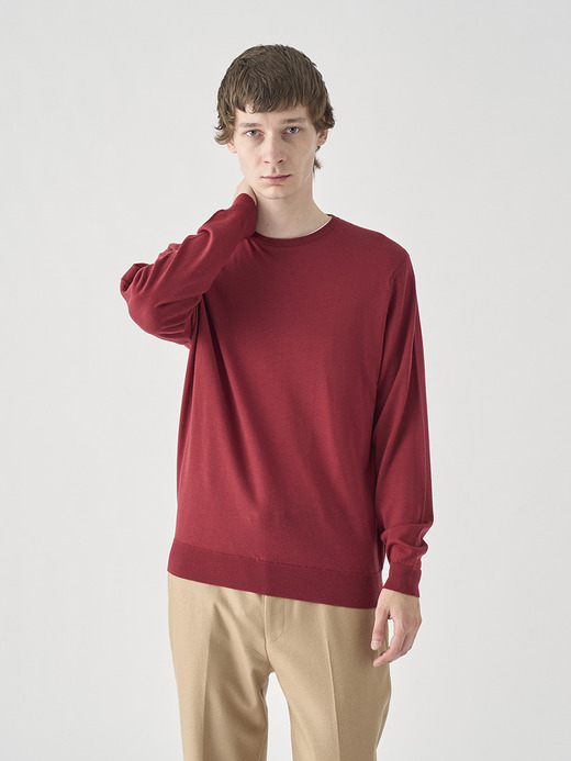 クルーネック長袖プルオーバー | SCANLAN | 30G MODERN FIT 詳細画像 RED JASPER 1