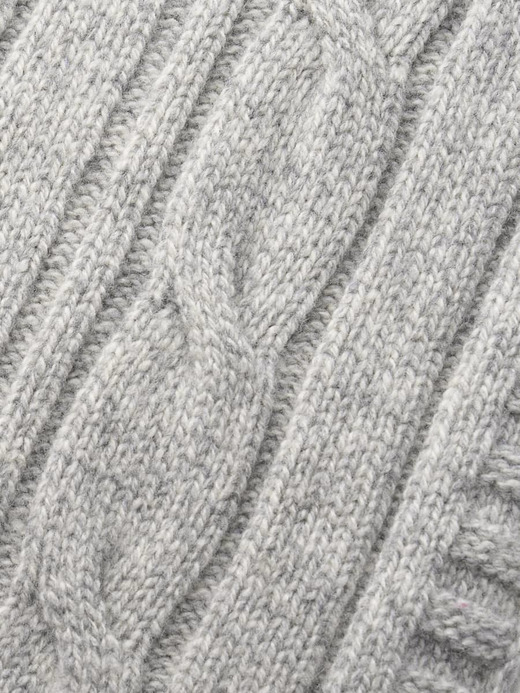 ［Eco Cashmere］カシミヤ混 ケーブル編みニットマフラー | WOOTON | 7G 詳細画像 POLAR 3