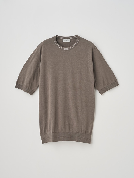 ティッピング半袖コットンニットＴシャツ | ASA | 30G EASY FIT 詳細画像 NO4(ASA) 1