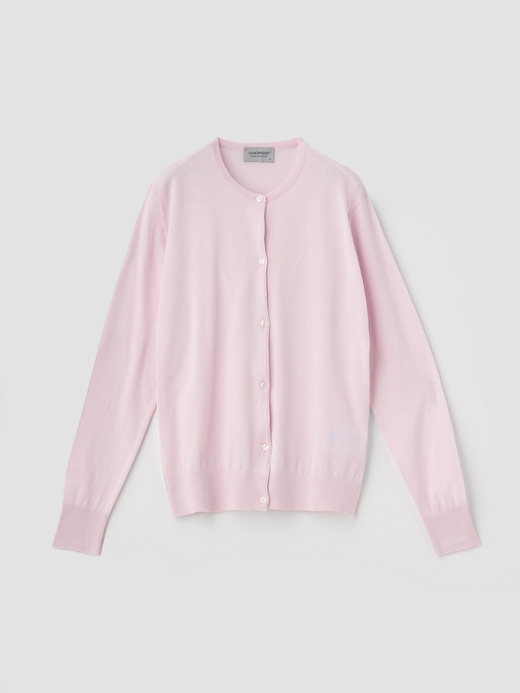 長袖コットンニットカーディガン | ELINOR | 30G MODERN FIT 詳細画像 SOFT PINK 2