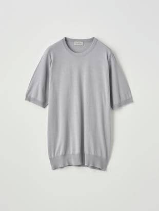 [Anglo Indian Gauze] クルーネックニットＴシャツ | HILCOTE | 30G EASY FIT