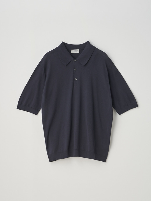 半袖コットンニットクラシックポロシャツ | ISIS | 30G EASY FIT 詳細画像 NAVY 2