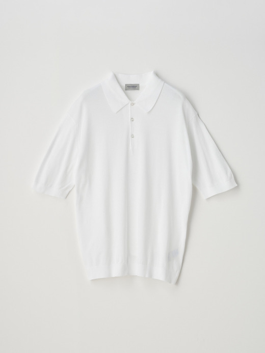 半袖コットンニットクラシックポロシャツ | ISIS | 30G EASY FIT 詳細画像 WHITE 1