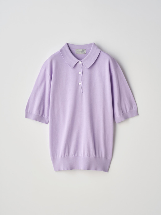 半袖コットンニットポロシャツ | JILL | 30G COMMON FIT 詳細画像 LILAC BREEZE 1