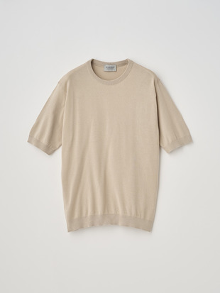 クルーネック半袖コットンニットＴシャツ | KIELL | 30G MODERN FIT