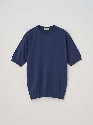 クルーネック半袖コットンニットＴシャツ | KIELL | 30G MODERN FIT