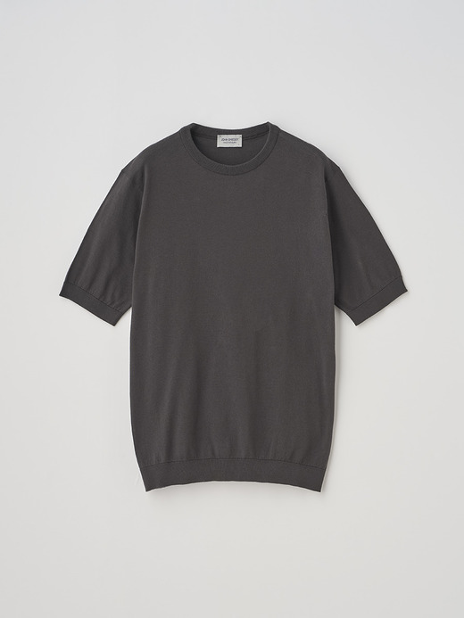 クルーネック半袖コットンニットＴシャツ | KIELL | 30G MODERN FIT 詳細画像 CHOCOLAT 1