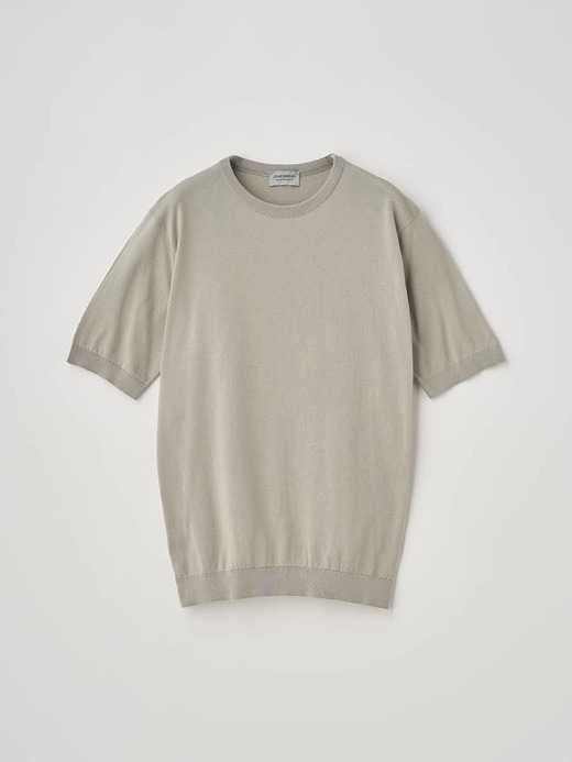 クルーネック半袖コットンニットＴシャツ | KIELL | 30G MODERN FIT 詳細画像 PARCHMENT 2