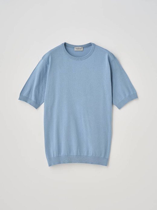 クルーネック半袖コットンニットＴシャツ | KIELL | 30G MODERN FIT 詳細画像 SEA GLASS 2