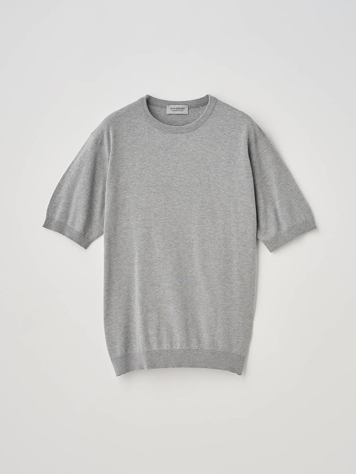 クルーネック半袖コットンニットＴシャツ | KIELL | 30G MODERN FIT 詳細画像 SILVER 2