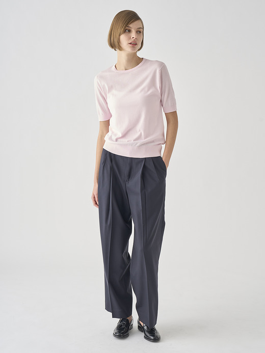 半袖コットンニットプルオーバー | NELL | 30G MODERN FIT 詳細画像 SOFT PINK 7