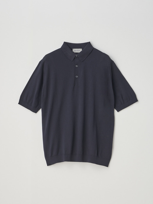 半袖コットンニットポロシャツ | REID | 30G MODERN FIT 詳細画像 NAVY 1