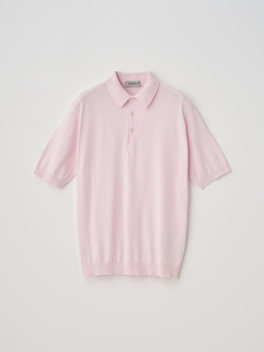 半袖コットンニットポロシャツ | REID | 30G MODERN FIT 詳細画像 SOFT PINK 1