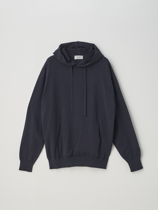 コットンニットフーディ | SUNDOWN | 24G EASY FIT 詳細画像 NAVY 1